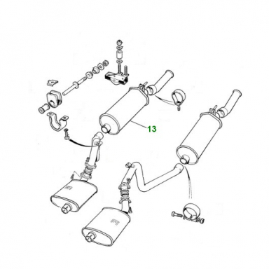 MUFFLER, REAR, STAINLESS STEEL CAC2494